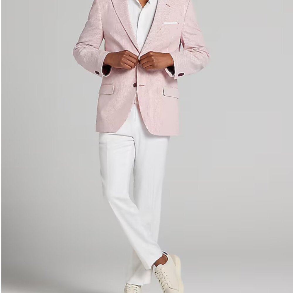 Nautica Men’s Seersucker Blazer – Modern Fit Sport Coat Size 38L